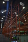 Redirack HD250 MAINLY FIVE TIER DOUBLE SIDED PALLET RACK, comprising 15 bays (double sided 30 bays),