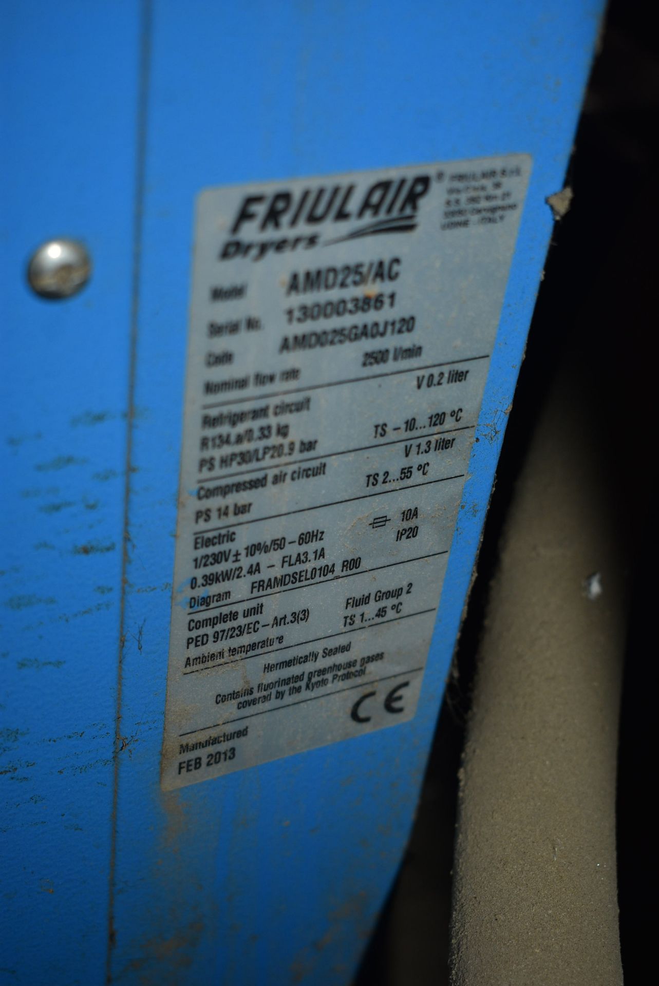 Friulair AMD25/ AC Air Dryer, serial no. 130003861 - Image 3 of 5