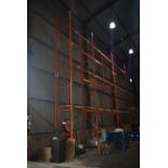 Redirack HD20T THREE BAY SINGLE SIDED THREE TIER PALLET RACK, comprising four uprights, mainly 1.