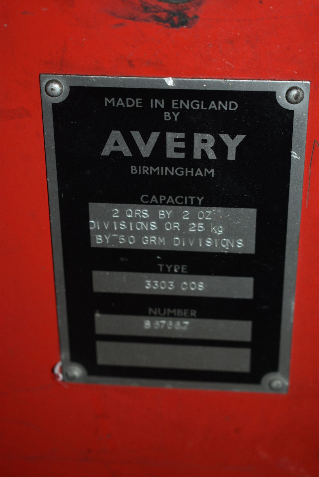 Avery 3303COS 25kg Dial Indicating Bench Weighing - Image 3 of 4