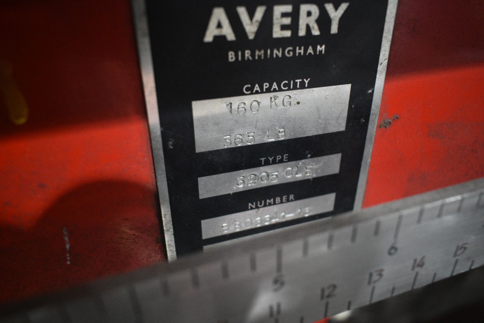 Avery 3205 CLE 160kg Dial Indicating Portable Platform Weighing Machine, serial no. B603341-13 (free - Image 2 of 2