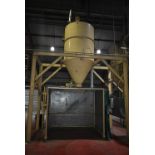 Vertical Mixer, approx. 1.4m dia. x 3m deep, with electric motor drive, discharge slide, steel