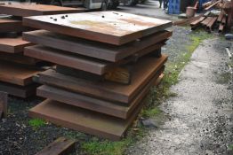 Six Assorted Steel Plates, up to approx. 2.3m x 1m