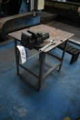 Steel Framed Workbench, approx. 850mm x 750mm, wit