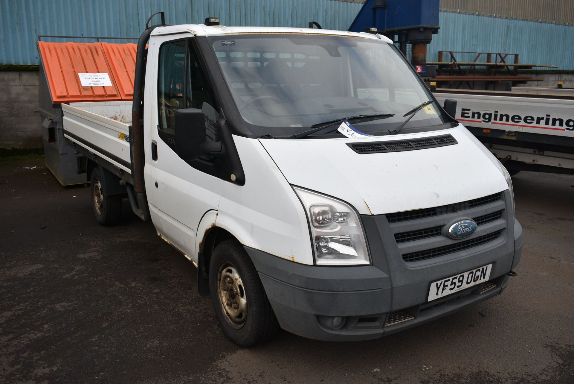 Ford TRANSIT 115 T300S FWD DIESEL DROPSIDE TRUCK, - Image 3 of 11