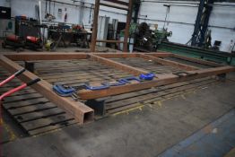 T-SLOTTED STEEL FLOOR PLATE, 7m x 5.3m x approx. 3