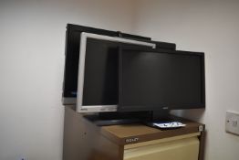 Four Assorted Flat Screen Monitors