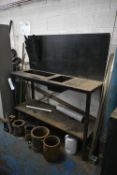 Two Tier Workshop Bench, approx. 1.5m x 450mm