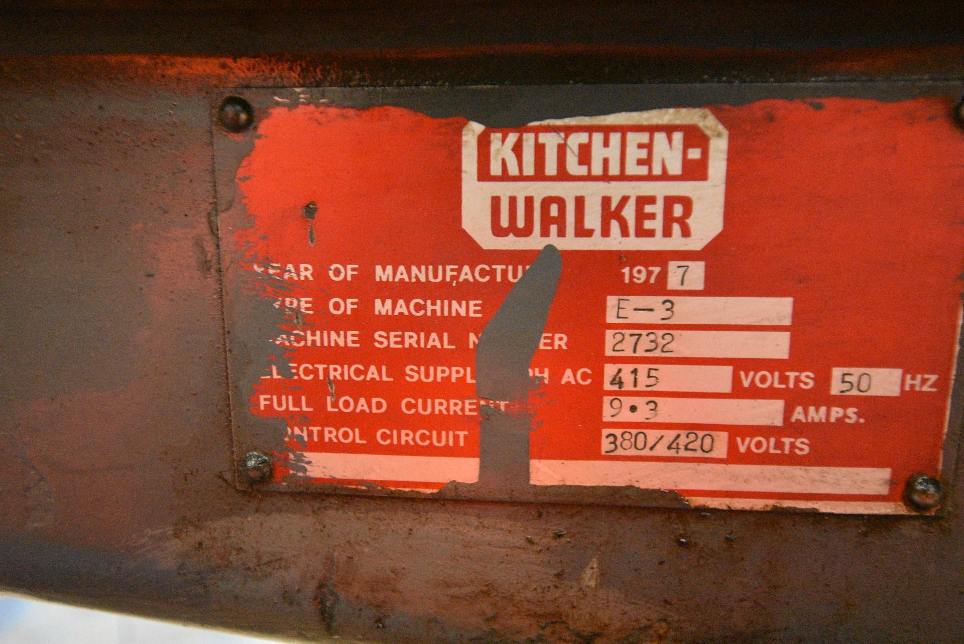 Kitchen Walker 6.0 E3 RADIAL ARM DRILL, serial no. - Image 7 of 8