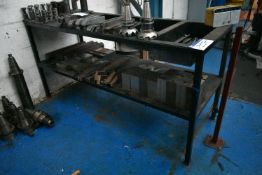 Two Tier Steel Bench, approx. 1.8m x 750mm (conten