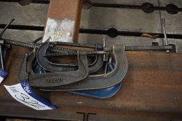 Five Assorted G Clamps