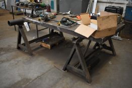 Steel Workshop Bench (contents excluded), approx.