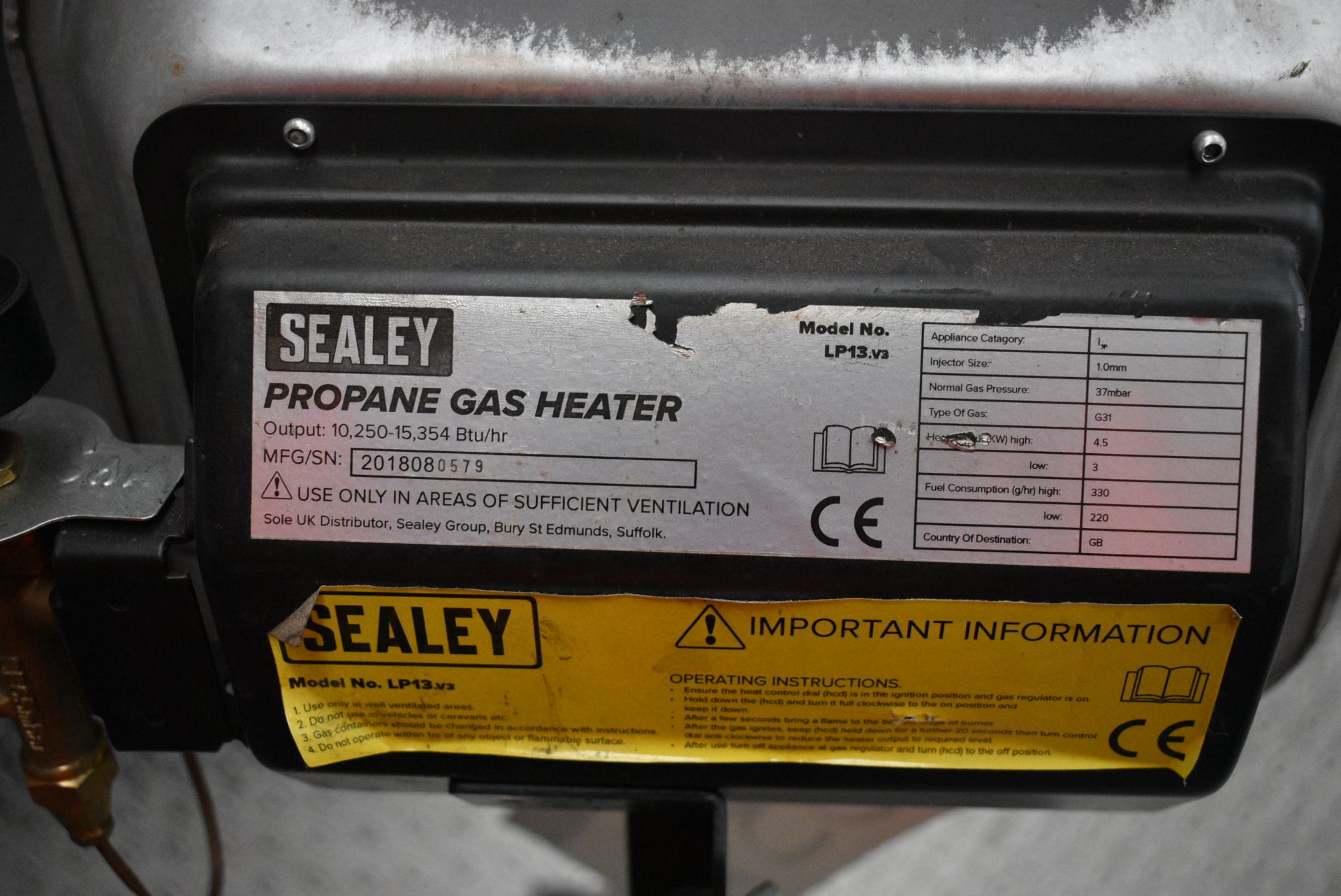 Sealey Profane Gas Heater - Image 2 of 2