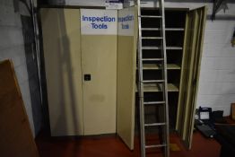 Two Double Door Steel Cabinets (contents excluded