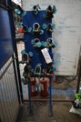 15 Post Shackle Stand, with assorted D shackles, a