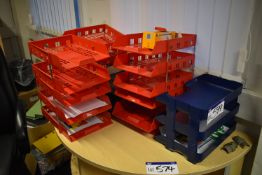 Assorted Office Plastic Stacking Trays