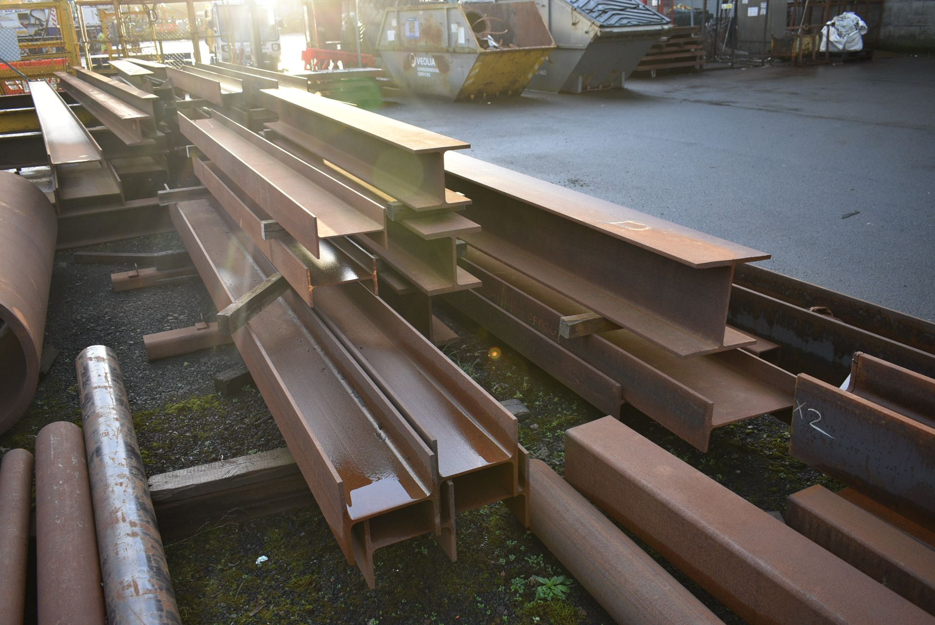 Approx. 11 Steel RSJs, as set out on three stacks, up to approx. 4.5m ...