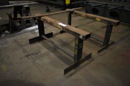 Two Steel Trestles, each approx. 1.8m x 790mm high