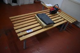 Three Slotted Changing Room Benches
