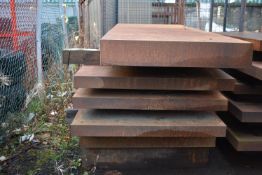 Five Assorted Steel Plates, up to approx. 2.5m x 8