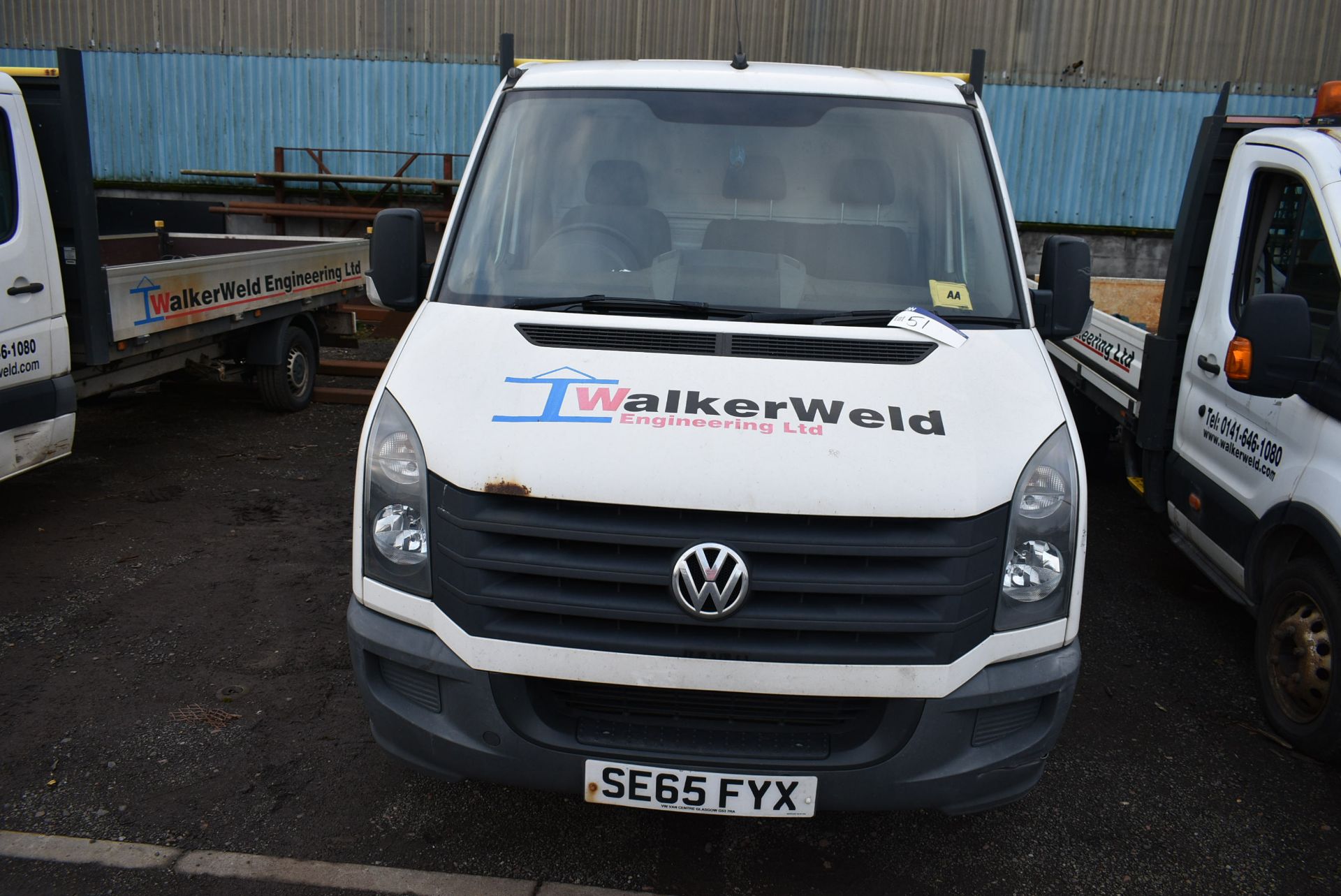 Volkswagen CRAFTER CR35 TDi DIESEL DROPSIDE TRUCK, - Image 2 of 12