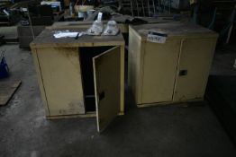 Five Steel Double Door Cabinets