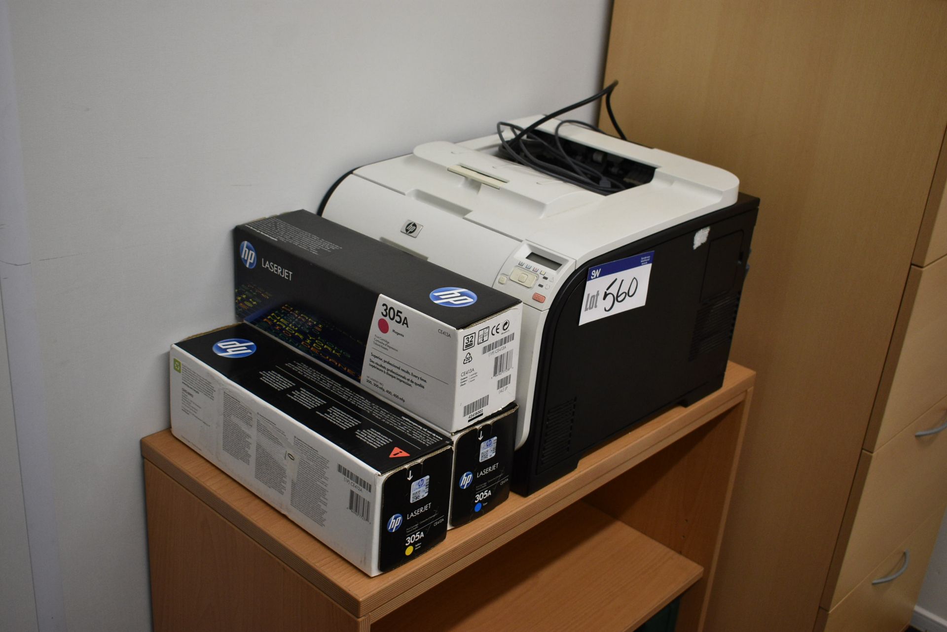 HP LaserJet Pro 400 color M451dn Printer, with thr - Image 4 of 4