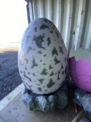 Large Dinosaur Egg, with rock effect stand, approx