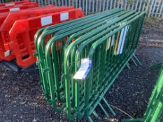 10 Panels of Crowd Control Fencing, approx. 2.3m x