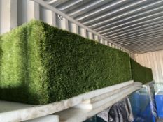 Two Artificial Grass Box Benches, approx. 2m x 500