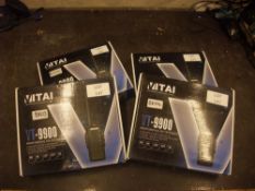 Four Vitai VT-9900 Walkie Talkies, each with charg