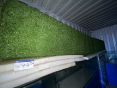 Two Artificial Grass Box Benches, approx. 2m x 500