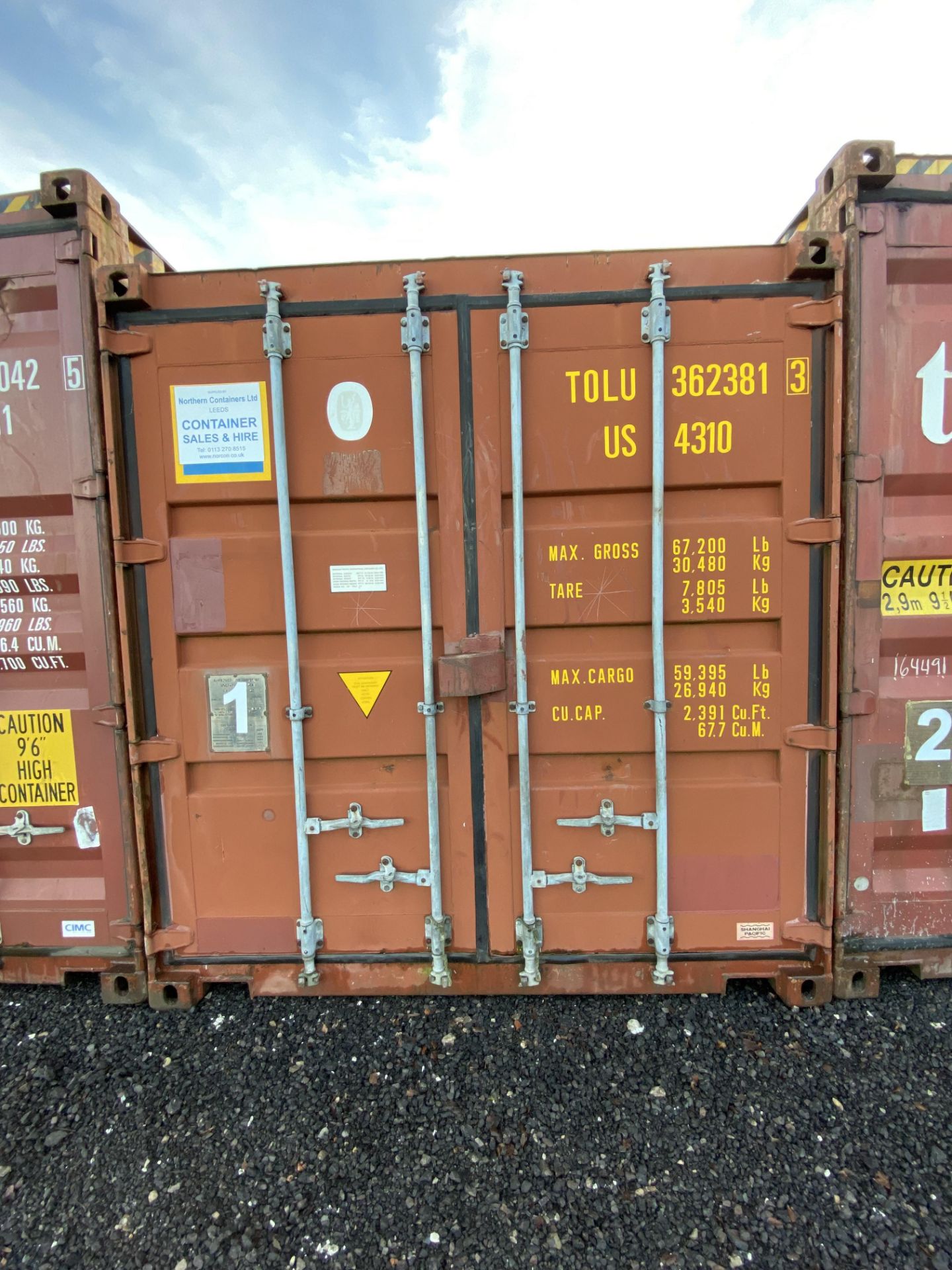 40ft Low Cube Container (06/1995) (Only available