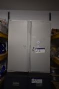 Triumph Double Door Steel Cabinet, fitted single bar heater and thermostatPlease read the