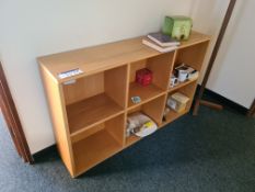 Light Oak Veneered 6 Hole Pigeon Hole Unit