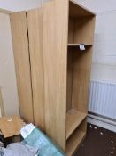 Five Light Oak Veneered 5 Tier Shelving Units