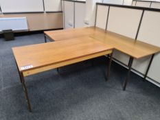 Four Oak Veneered Desks