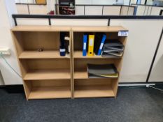 Four Light Oak Veneered 3 Tier Shelving Units