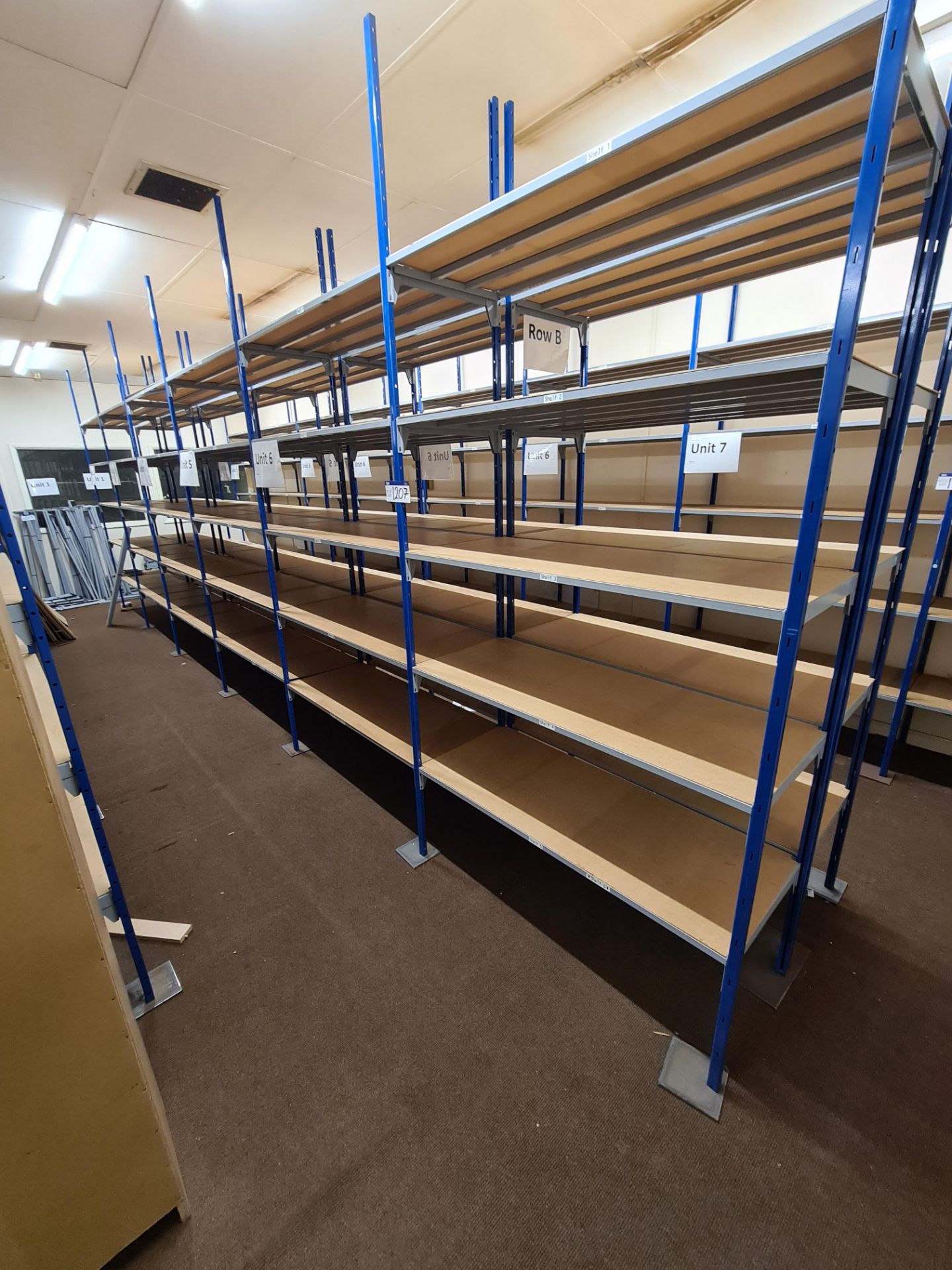 12 Bays of 5 Tier Boltless Shelving