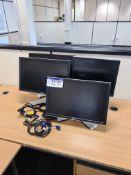 Five Various Dell Flat Screen Monitors