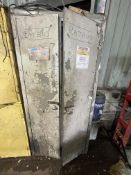 Double Door Steel Cabinet, with contents, includin