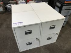 Four x Two Drawer Metal Filing Cabinets