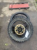 Three Off-Road Motorbike/ Trial Bike Tyres/ Wheel