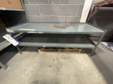 Two Tier Steel Table, approx. 1.45m x 550mmPlease read the following important notes:- ***Overseas