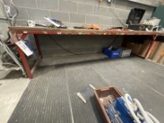 Steel Framed Bench, approx. 3m x 950mm (excluding contents)Please read the following important