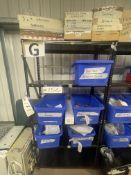 Assorted Electrical Consumables, as set out on one bay of rack including switches, plugs, handles,