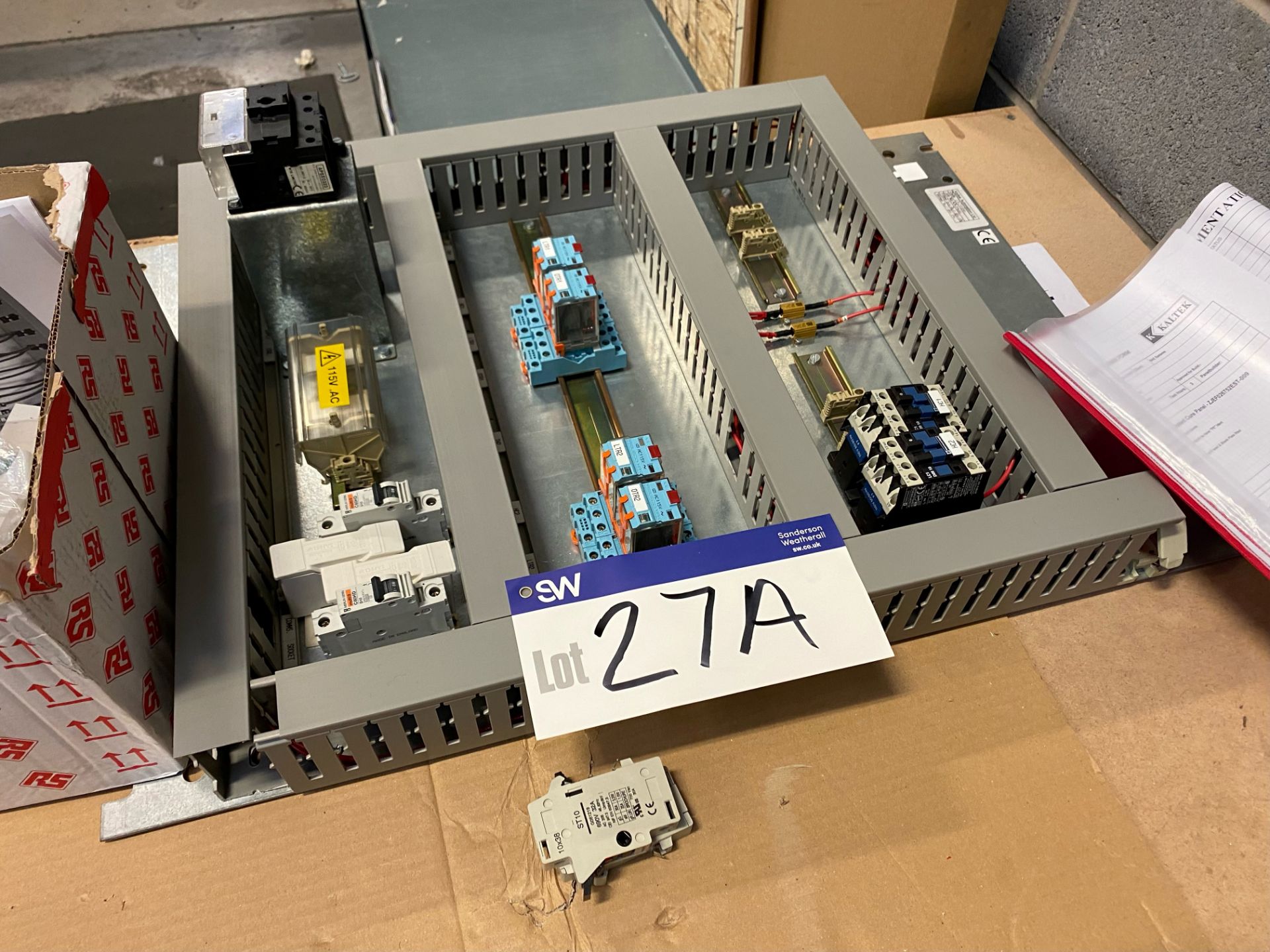 Electrical Component Board & Trunking (understood to be the internals for a control panel)Please