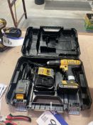 DeWalt DCD776 Battery Electric SDS Hammer Drill, with charger, spare battery and carry casePlease