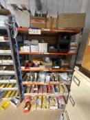 Assorted Electrical Consumables, as set out on one bay of rack including boot laces and