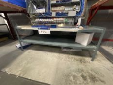 Two Tier Steel Table, approx. 1.45m x 550mmPlease read the following important notes:- ***Overseas